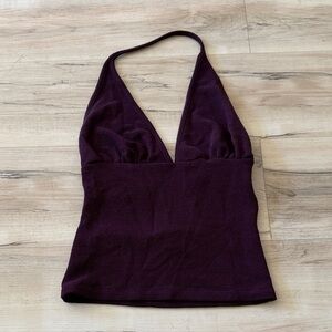 Wine tie back Halter Top